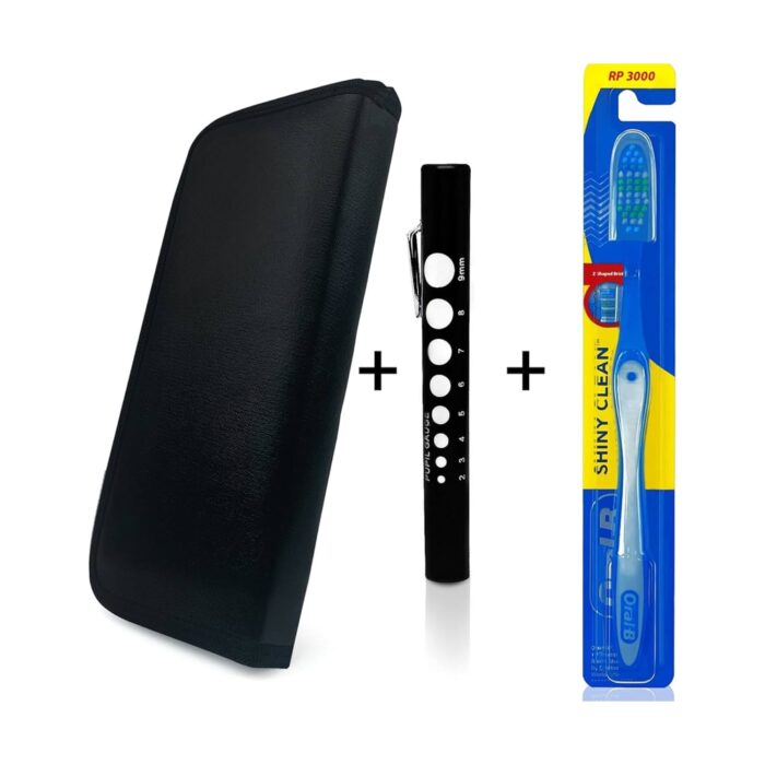 Dental Oral Hygiene Kit with Penlight & Brush