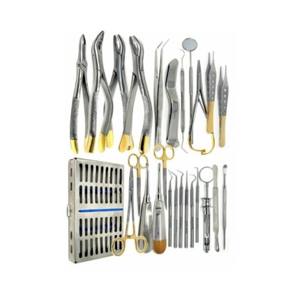 Oral Dental Surgery Extracting Elevators Forceps Kit of 26 PC